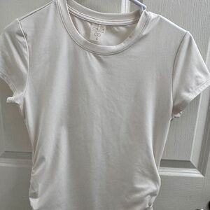 Calia by Carrie Underwood Ivory Ruched Women's Athletic Shirt Size Small